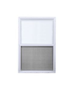WINDOW VERTICAL SLIDER 14X21 WHITE FINISH EXTERIOR W/SCREEN