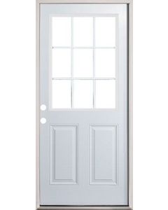 REAR ENTRY STEEL 32X78 RH HINGE 9 LITE OUTSWING