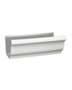 MINI GUTTER 12' WHITE WOODGRAIN TEXTURE ROLL FORMED ALUMINUM