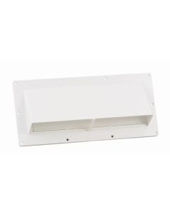 RANGEHOOD VENT SIDEWALL DISCHARGE W/ DAMPER WHITE RETANGLE