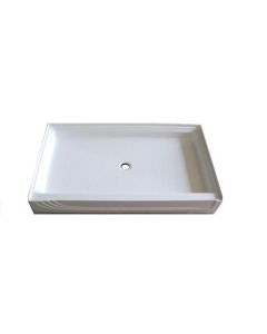 SHOWER PAN 35X60 ABS WHITE CENTER DRAIN