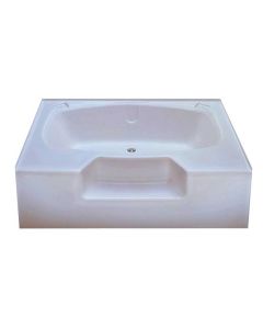 TUB 54X40 GARDEN STYLE W/STEP CENTER DRAIN  ABS WHITE
