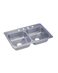 SINK KITCHEN STAINLESS STEEL 33X19X6