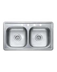 SINK KITCHEN STAINLESS STEEL 33X22X6
