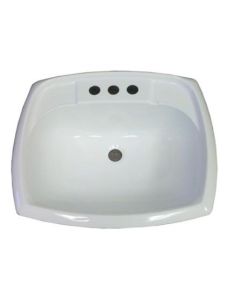 SINK LAVATORY 17X20 ABS WHITE