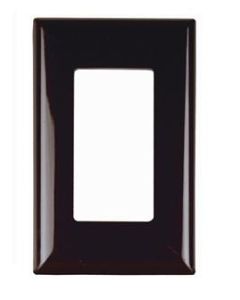 ELECTRICAL WALL PLATE BROWN SNAP STYLE FOR SELF CONTAINED SWITCH OR OUTLET