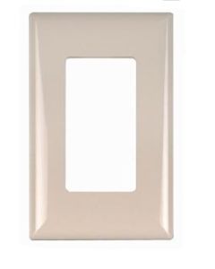 ELECTRICAL WALL PLATE IVORY SNAP STYLE FOR SELF CONTAINED SWITCH OR OUTLET