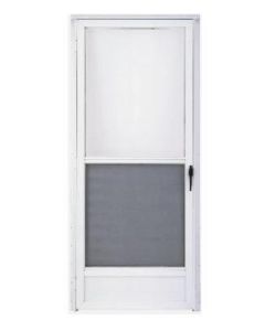 STORM DOOR 34X80 LH HINGE WHITE, HARDWARE SOLD SEPARATE