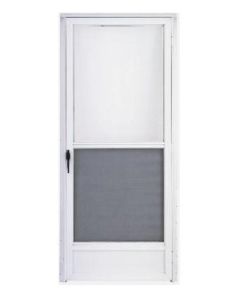 STORM DOOR 34X80 RH HINGE WHITE, HARDWARE SOLD SEPARATE