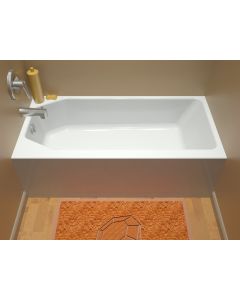 TUB 60X30 FIBERGLASS WHITE LEFT HAND DRAIN NO OVERFLOW