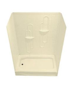 SHOWER PAN 54X28 ABS IVORY LEFT DRAIN