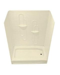 SHOWER PAN 54X28 ABS IVORY RIGHT DRAIN