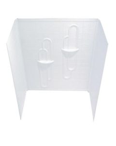 SHOWER WALL 54X28 ABS WHITE 3 PIECE