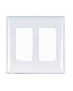 ELECTRICAL WALL PLATE WHITE DUPLEX , SNAP STYLE FOR SELF CONTAINED SWITCH